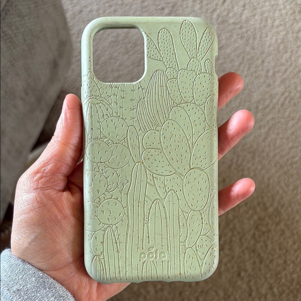 PELA CASE: Sage Green Oasis iPhone 11 Pro Case, compostable and sustainable